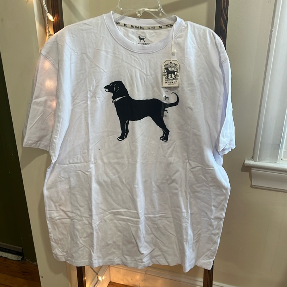 White Black Dog T-Shirt